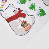 Happy Birthday Tissue Paper Polar Bear Seidenpapier (Ausschnitt)