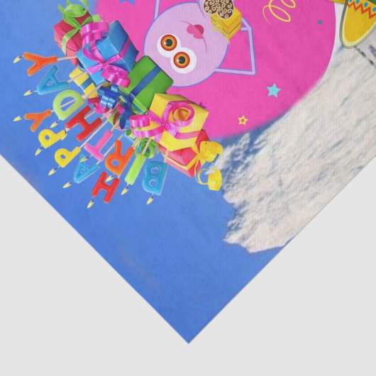 Happy Birthday Tissue Paper Polar Bear Seidenpapier (Ausschnitt)