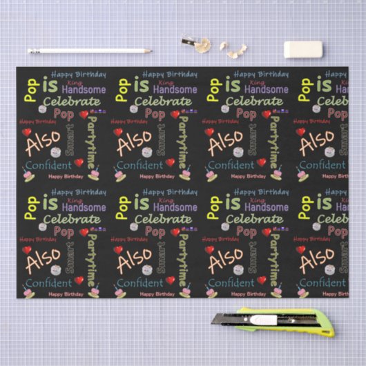 Happy Birthday Tissue Paper Pop Seidenpapier (Handwerk)