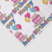 Happy Birthday Tissue Paper Seidenpapier (Detail)