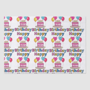 Happy Birthday Tissue Paper Seidenpapier