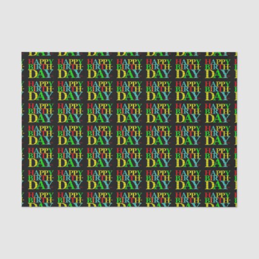 Happy Birthday Tissue Paper Seidenpapier (Vorderseite)