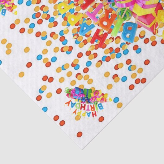 Happy Birthday Tissue Paper Seidenpapier (Ausschnitt)