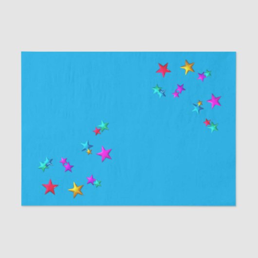 Happy Birthday Tissue Paper Stars Seidenpapier (Vorderseite)