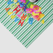 Happy Birthday Tissue Paper Stripe Penguin Seidenpapier (Ausschnitt)