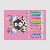 Happy Birthday Tissue Pinguin Seidenpapier (Vorderseite)