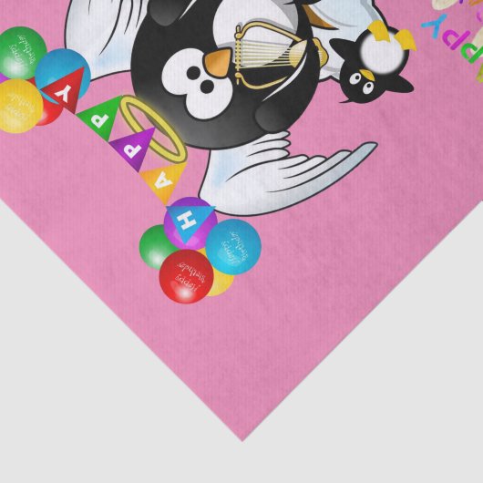 Happy Birthday Tissue Pinguin Seidenpapier (Ausschnitt)