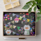 Happy Birthday Tissue Pinguin Seidenpapier (Geschenk)