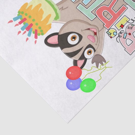 Happy Birthday Tissue Possum Cake Seidenpapier (Ausschnitt)