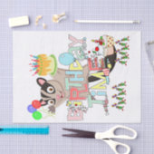 Happy Birthday Tissue Possum Cake Seidenpapier (Handwerk)