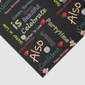 Happy Birthday Tissue Sister für Recht Seidenpapier (Detail)