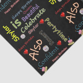 Happy Birthday Tissue Skylar Seidenpapier (Detail)