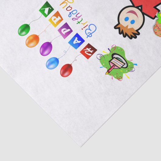 Happy Birthday Tissue Twins Ice Creme Seidenpapier (Ausschnitt)