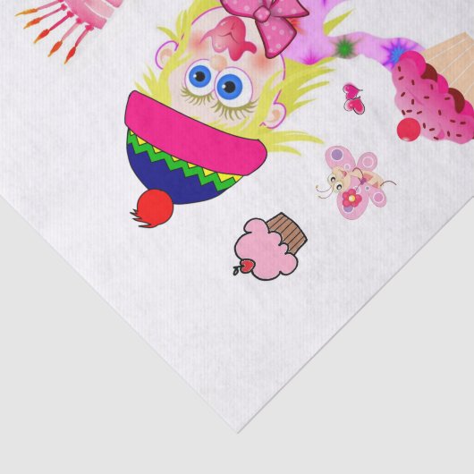 Happy Birthday Tissue Wacky Girl Seidenpapier (Ausschnitt)