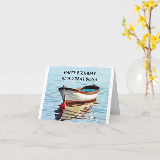 **HAPPY BIRTHDAY TO A GROSSBOSS" CARD KARTE (Gelbe Blume)