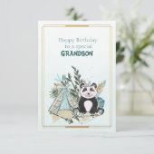 Happy Birthday To a Special Grandson Karte (Stehend Vorderseite)