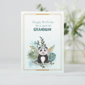 Happy Birthday To a Special Grandson Karte (Stehend Vorderseite)