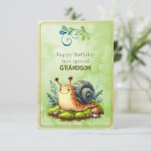 Happy Birthday To a Special Grandson Karte (Stehend Vorderseite)