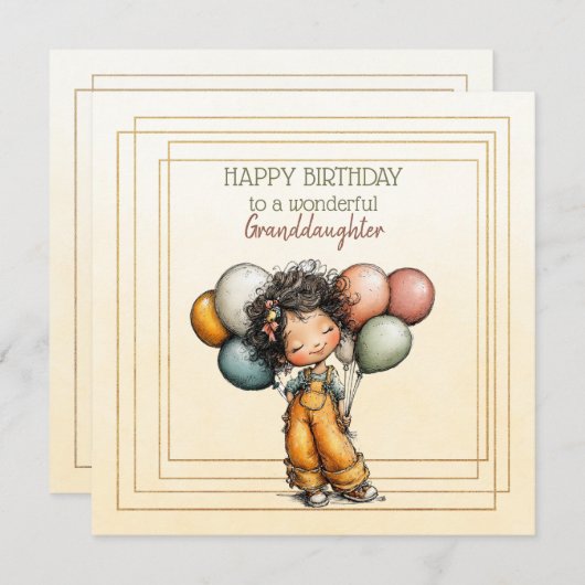 Happy Birthday To A Wonderful Granddaughter (Vorne/Hinten)