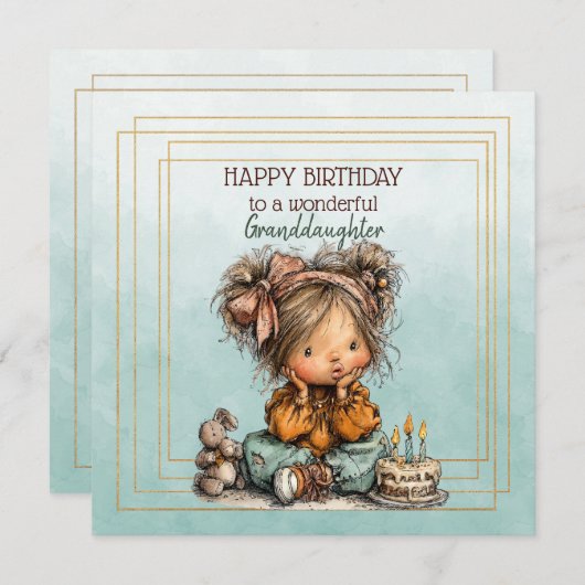 Happy Birthday To A Wonderful Granddaughter (Vorne/Hinten)