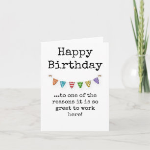 Happy Birthday to Coworker Card Karte