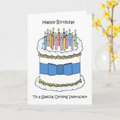 Happy Birthday to Driving Instructor Karte (Gelbe Blume)