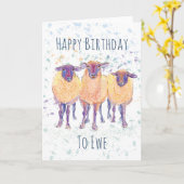 Happy Birthday to Ewe Card Karte (Gelbe Blume)