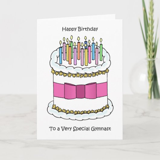 Happy Birthday to Gymnast Karte (Vorderseite)