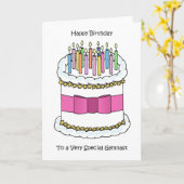 Happy Birthday to Gymnast Karte (Gelbe Blume)