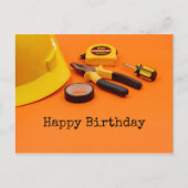 Happy Birthday to Mechanic mit Tools Klebeband Postkarte (Vorderseite)