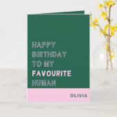 Happy Birthday to my favourite human Karte (Gelbe Blume)