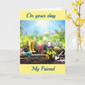 HAPPY BIRTHDAY TO MY **FRIEND** CARD KARTE (Gelbe Blume)