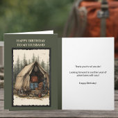 Happy Birthday to my Husband Card | Rustic Camping Karte