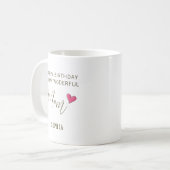 Happy Birthday to My Wonderful Mom – Personalized Kaffeetasse (Vorderseite Links)