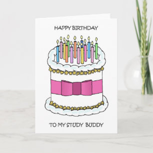 Happy Birthday to Study Buddy Karte
