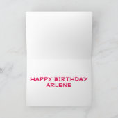 HAPPY BIRTHDAY TO YOU ""ARLENE""" KARTE (Innenseite)