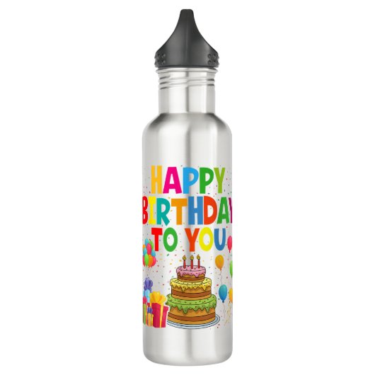 Happy Birthday to You Edelstahlflasche (Links)