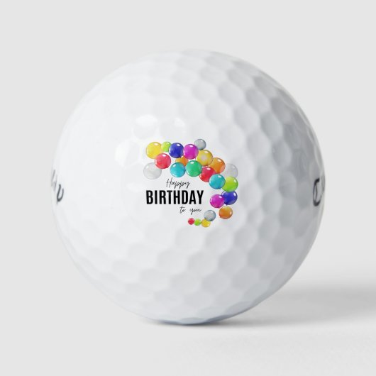 'Happy Birthday To You' Fun On The Course Gift  Golfball (Vorderseite)