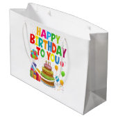 Happy Birthday to You Große Geschenktüte (Rückseite Schrägansicht)