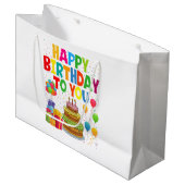 Happy Birthday to You Große Geschenktüte (Vorderseite Schrägansicht)