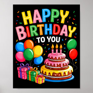 Happy Birthday To You Kostüm für Männer Frauen Jun Poster