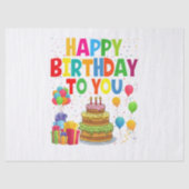 Happy Birthday to You Seidenpapier (Vorderseite)