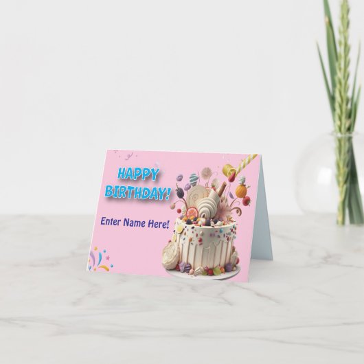 Happy Birthday Toast Feiertagskarte (Vorderseite)