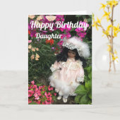 Happy Birthday Tochter Black Doll Karte (Gelbe Blume)