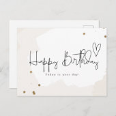 Happy Birthday -Today is your day Postkarte (Vorne/Hinten)