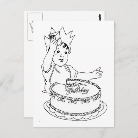 Happy Birthday Toddler Postkarte (Vorne/Hinten)