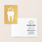 Happy Birthday Tooth mit Kerzen Folienkarte (Anzeige)