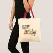 Happy Birthday Tote Bag Tragetasche (Vorderseite (Produkt))