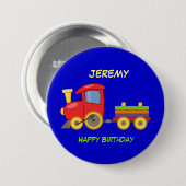 Happy Birthday, Toy Train, template Button (Vorne & Hinten)