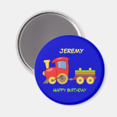 Happy Birthday, Toy Train, template Magnet (Vorderseite/Rückseite)